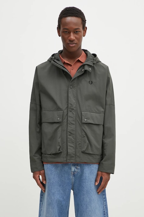 Куртка Fred Perry колір зелений перехідна J8572.638