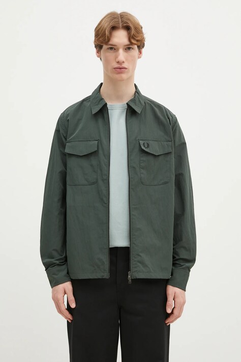 Куртка Fred Perry цвет зелёный переходная oversize M5684.X89