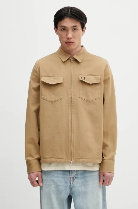 Памучно яке Fred Perry в зелено преходен модел M9833.363