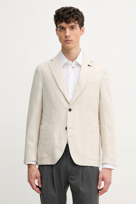 Tommy Hilfiger sacou de in bărbați, culoarea bej, SQTHL5966.SQTH500