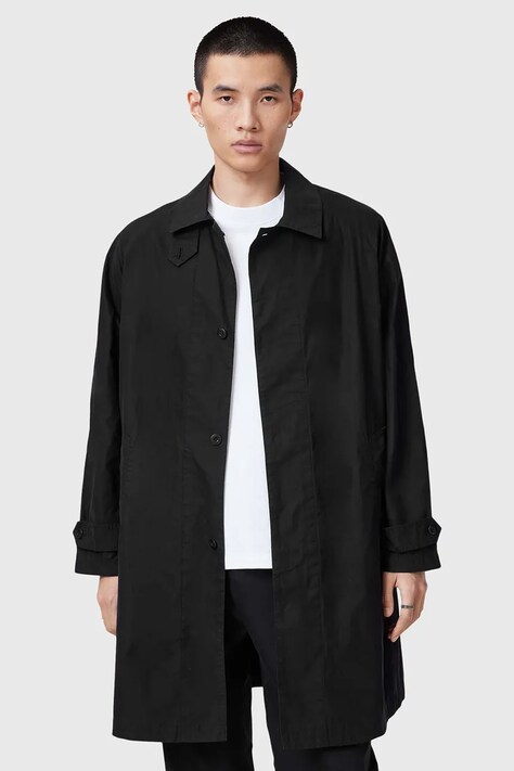 AllSaints płaszcz TILLMAN męski kolor czarny przejściowy M011OC