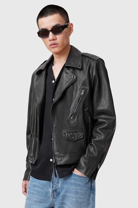 Μπουφάν AllSaints RONNET χρώμα: μαύρο, M016LC