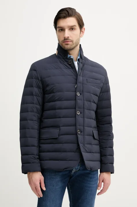 Пухено яке Hackett London в тъмносиньо преходен модел HM403298