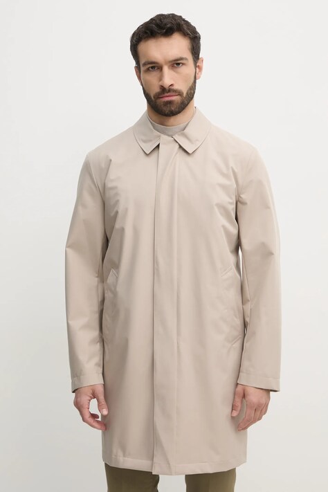 Hackett London palton barbati, culoarea bej, de tranzitie, HM403312