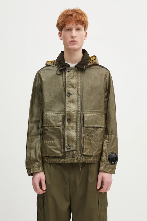 C.P. Company jacket men's green color 18CMOW224A110318G