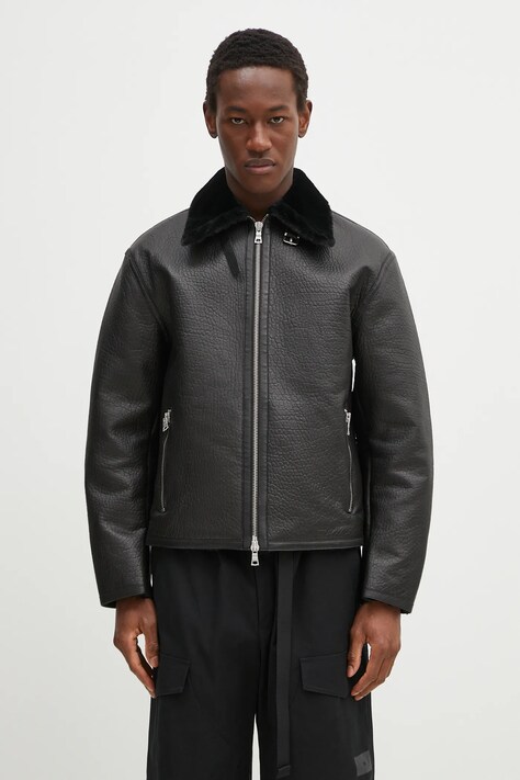 Куртка MKI MIYUKI ZOKU Shearling Flight Jacket колір чорний зимова SHEARLING.FLIGHT.JACKET