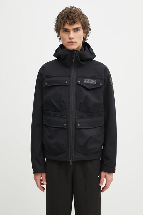 Napapijri geaca A-Rivalto culoarea negru, de tranzitie, oversize, NP0A4ICP9411