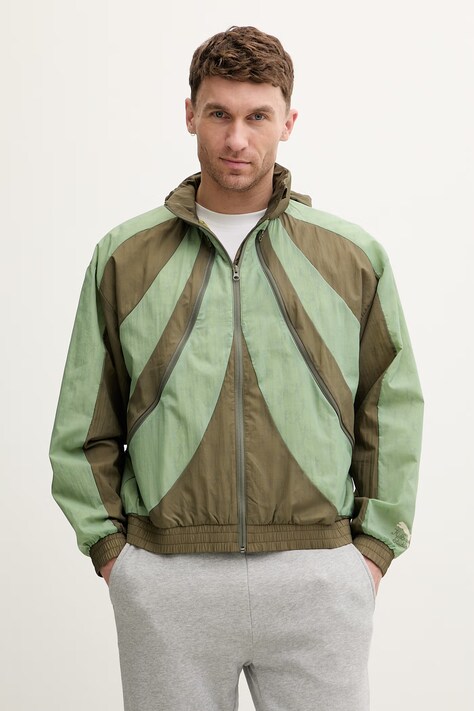 Puma geacă PUMA x KIDSUPER Windbreaker culoarea verde, de tranzitie, 629509