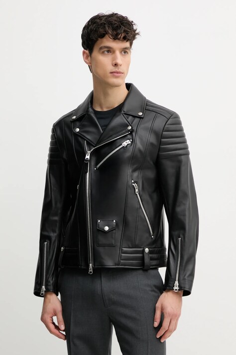 MACKAGE geaca ramones de piele culoarea negru, de tranzitie, KENNETH