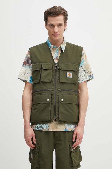Елек Carhartt WIP Irwin Vest мъжки в зелено преходен модел I034505.41XX