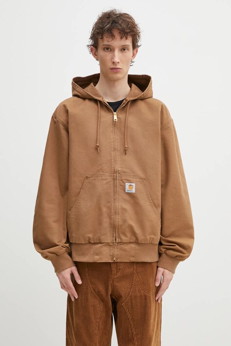 Carhartt WIP jacheta de bumbac OG Active Jacket culoarea maro, de tranzitie, I034311.HZ02