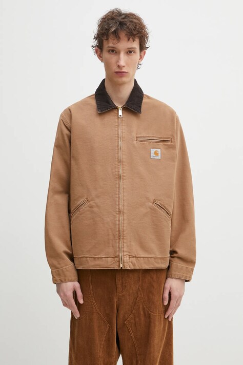 Carhartt WIP cotton jacket OG Detroit Jacket brown color I035280.00S3K