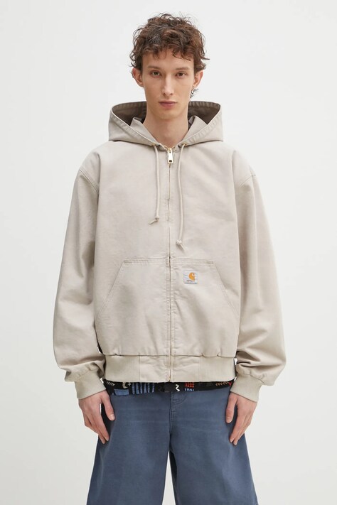 Carhartt WIP jacheta de bumbac OG Active Jacket culoarea bej, de tranzitie, I034820.2OR4O