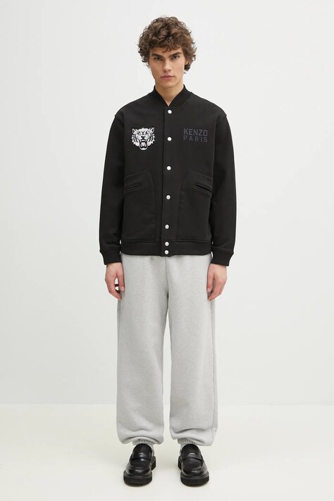 Kenzo bluza Happy Tiger męska kolor czarny z aplikacją FF55BL1244MT.99J