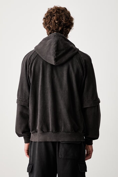 Daily Paper кофта на застібці з капюшоном чоловіча бавовняна Garment Wash Jacket — фото 3