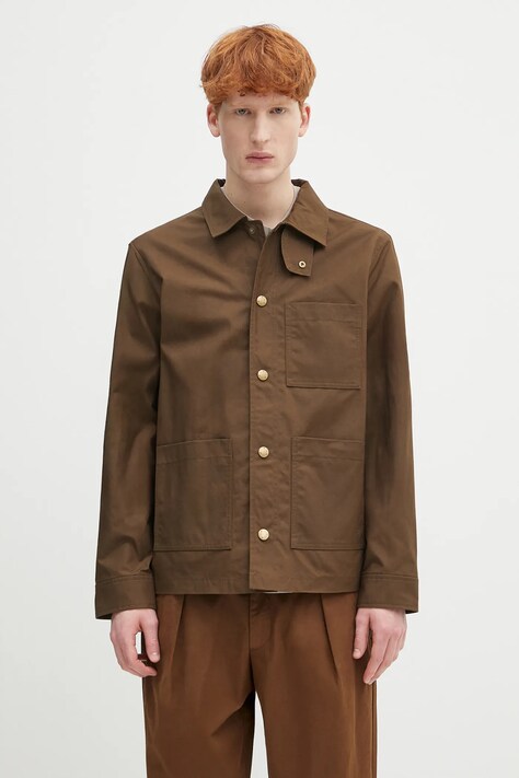 Бавовняна куртка A.P.C. Blouson Gabriel колір зелений перехідна COERC.H02841