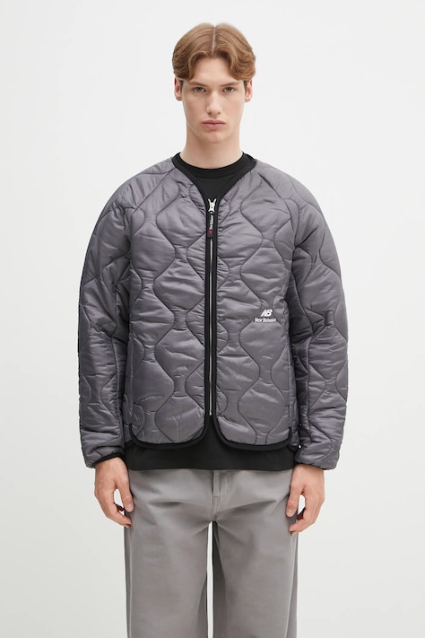 New Balance kurtka Made In Usa Quilted Jacket Mgt kolor szary przejściowa MJ43541MGT
