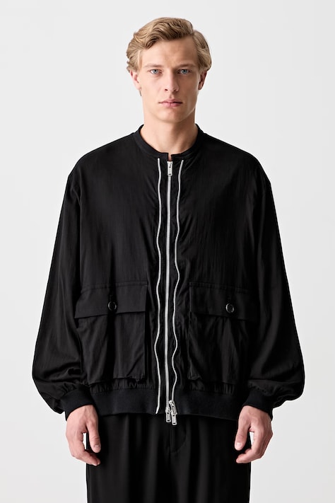 Bavlnená bunda Blouson Undercover čierna farba, prechodná, UC1E4206.2