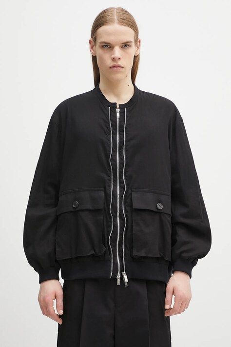 Хлопковая куртка Blouson цвет чёрный переходная UC1E4206.2