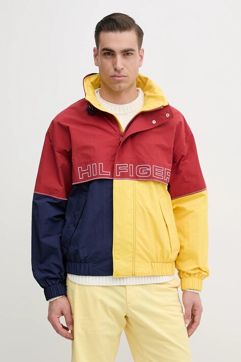 Tommy Hilfiger geacă SAILING culoarea bordo, de tranzitie, MN0MN00008