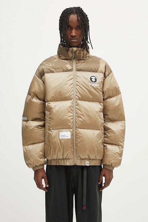 Пухова куртка AAPE Now Down колір зелений зимова AAPDNM7595XXN