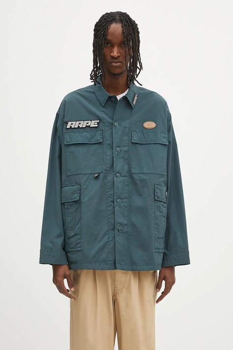 Яке AAPE Main Long Sleeve в тюркоазено преходен модел AAPSTM8501XXN