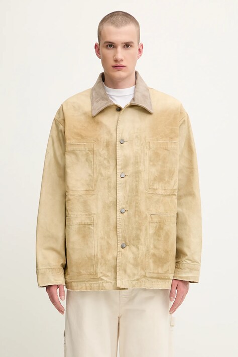 Бавовняна куртка 1017 ALYX 9SM Work twill колір бежевий перехідна AAMOU0549FA01