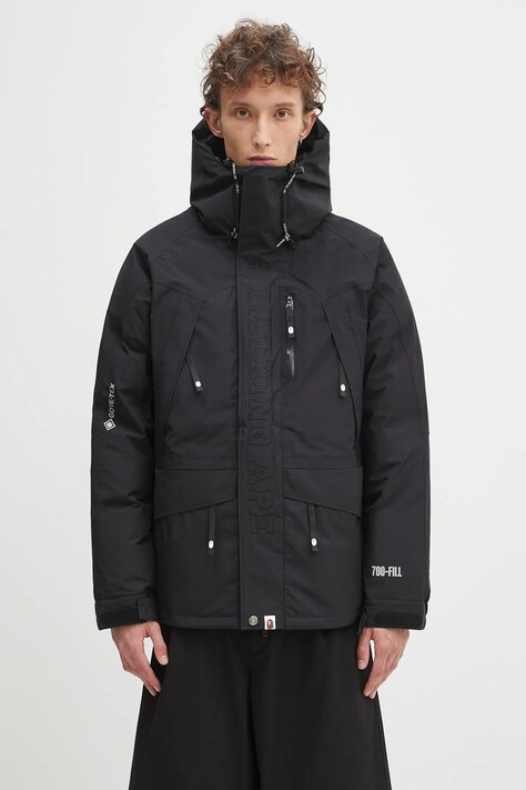 Пухова куртка A Bathing Ape Gore-tex snowboard down jacket колір чорний зимова 1K70144004