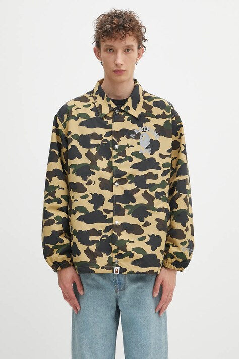 A Bathing Ape kurtka Gore-tex wind stopper męska kolor beżowy przejściowa 1K70140005