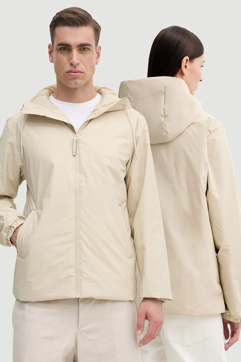 Rains geacă Lohja Insulated Jacket W3T1 culoarea bej, de tranzitie, 15770