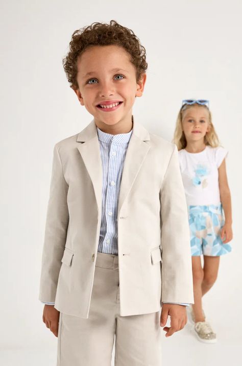 Mayoral blazer bambini colore beige 3419