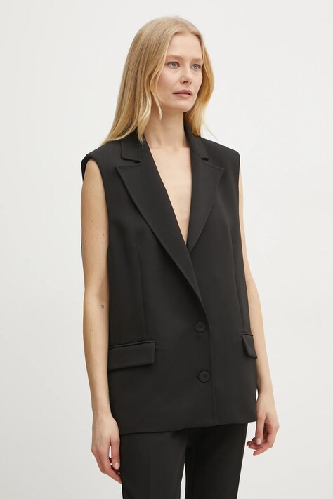 Patrizia Pepe vesta culoarea negru, un singur rand de nasturi, 8S0512 A375