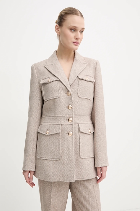 Kaput s primjesom vune Bruuns Bazaar boja: bež, za prijelazno razdoblje, BBW4290