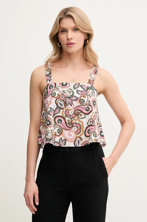 Marella top bawełniany Emme by Marella kolor zielony wzorzysta 2515161032200