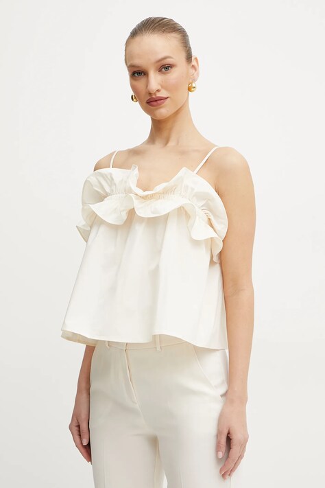 Marella bluză Emme by Marella femei, culoarea bej, uni, 2515161082200