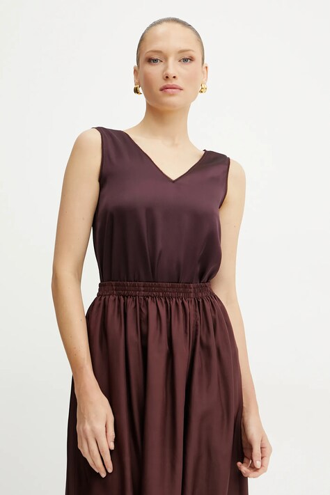 Marella bluză Emme by Marella femei, culoarea violet, uni, 2515161092200
