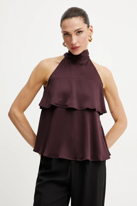 Marella bluză Emme by Marella femei, culoarea violet, uni, 2515161102200