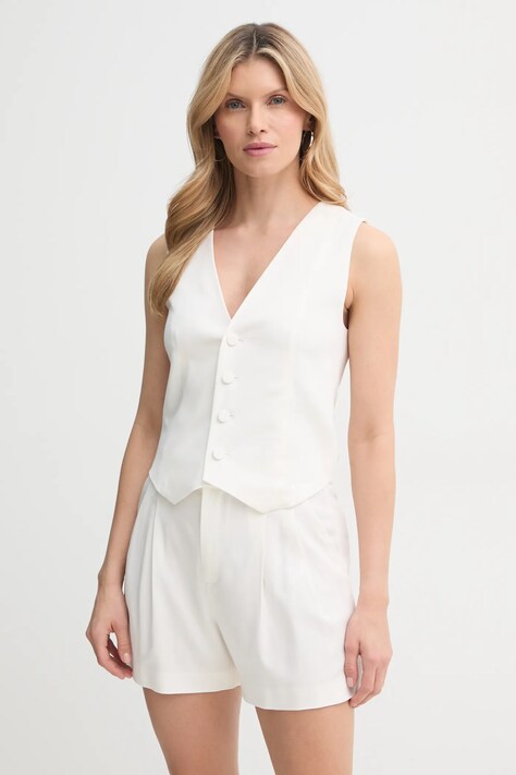 A.L.C. vesta din amestec de lana culoarea alb, un singur rand de nasturi, 5TOPS01779