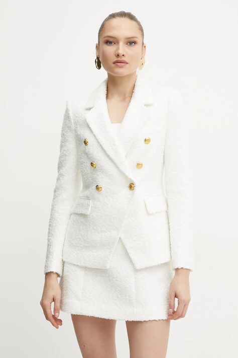 Сако Marciano Guess BOUCLE в бежово с двуредно закопчаване с изчистен дизайн 5RGN20 7261A