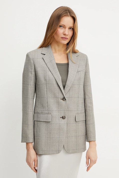 Weekend Max Mara sacou culoarea maro, un singur rand de nasturi, cu imprimeu, 2515041101600