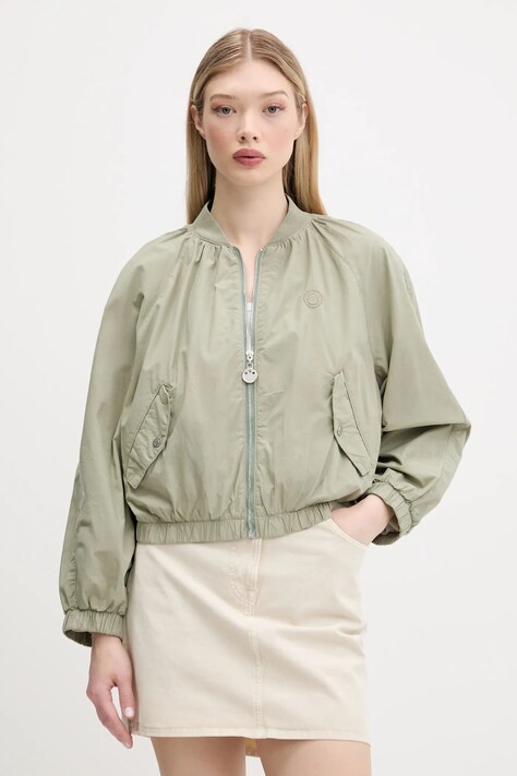 Hugo Blue jachetă bomber din bumbac culoarea verde, de tranzitie, 50536970