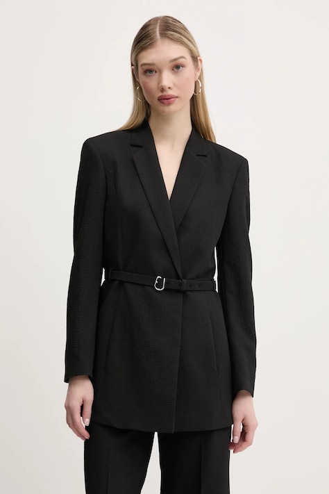 HUGO sacou culoarea negru, un singur rand de nasturi, neted, 50537559