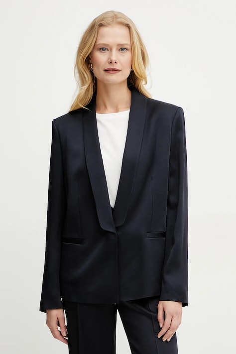 BOSS sacou culoarea albastru marin, un singur rand de nasturi, uni, 50537473