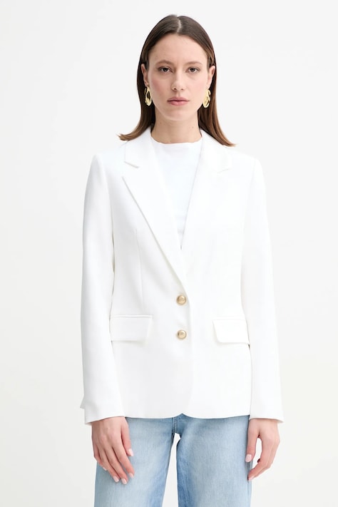 Пиджак Guess ANDREE цвет белый однобортный однотонный W5GN59 WH9Y2