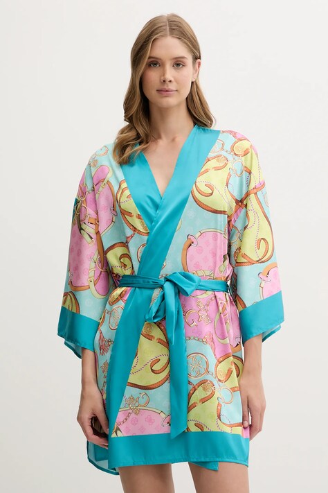 Plážové kimono Guess zelená barva, E5GK09 WH4V0
