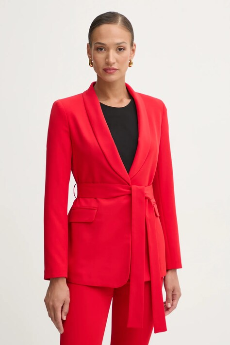 Пиджак Fracomina цвет красный без замка однотонный FR25SJ3008W42901