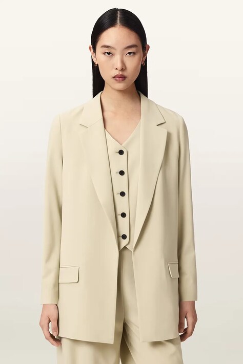AllSaints marynarka damska z wiskozą ALEIDA zielona W003QC