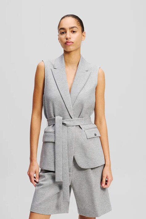 Karl Lagerfeld vestă culoarea gri, un singur rand de nasturi, A2W20064