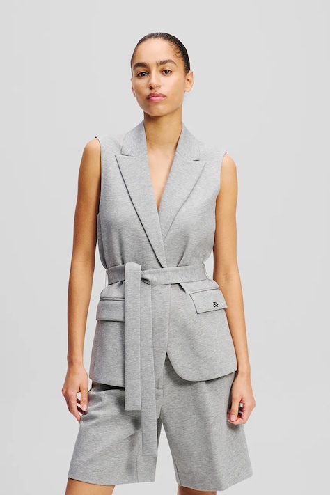 Γιλέκο Karl Lagerfeld χρώμα: γκρι, A2W20064