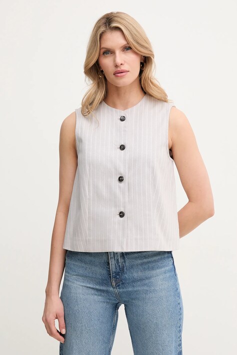 MAX&Co. Vestă culoarea gri, un singur rand de nasturi, 2516151024200